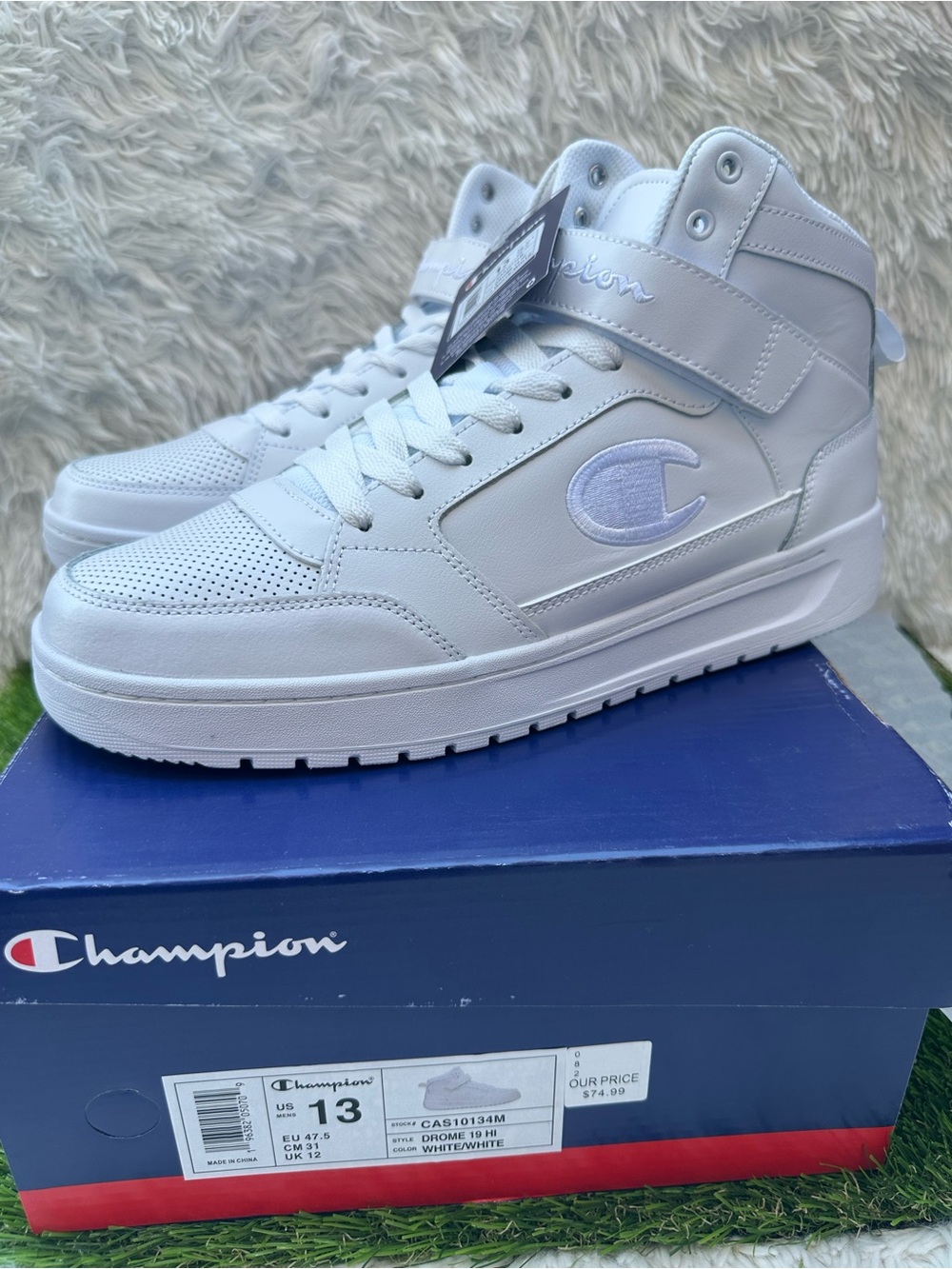 Champion White High-Top Sneakers Size 13